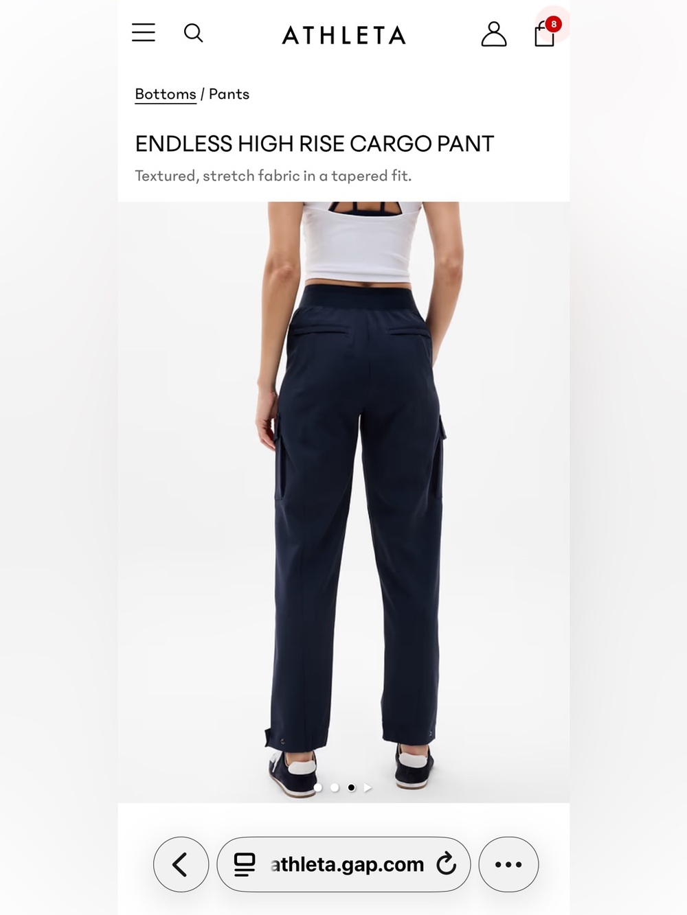 Athleta Endless High-Rise Cargo Pant - Navy